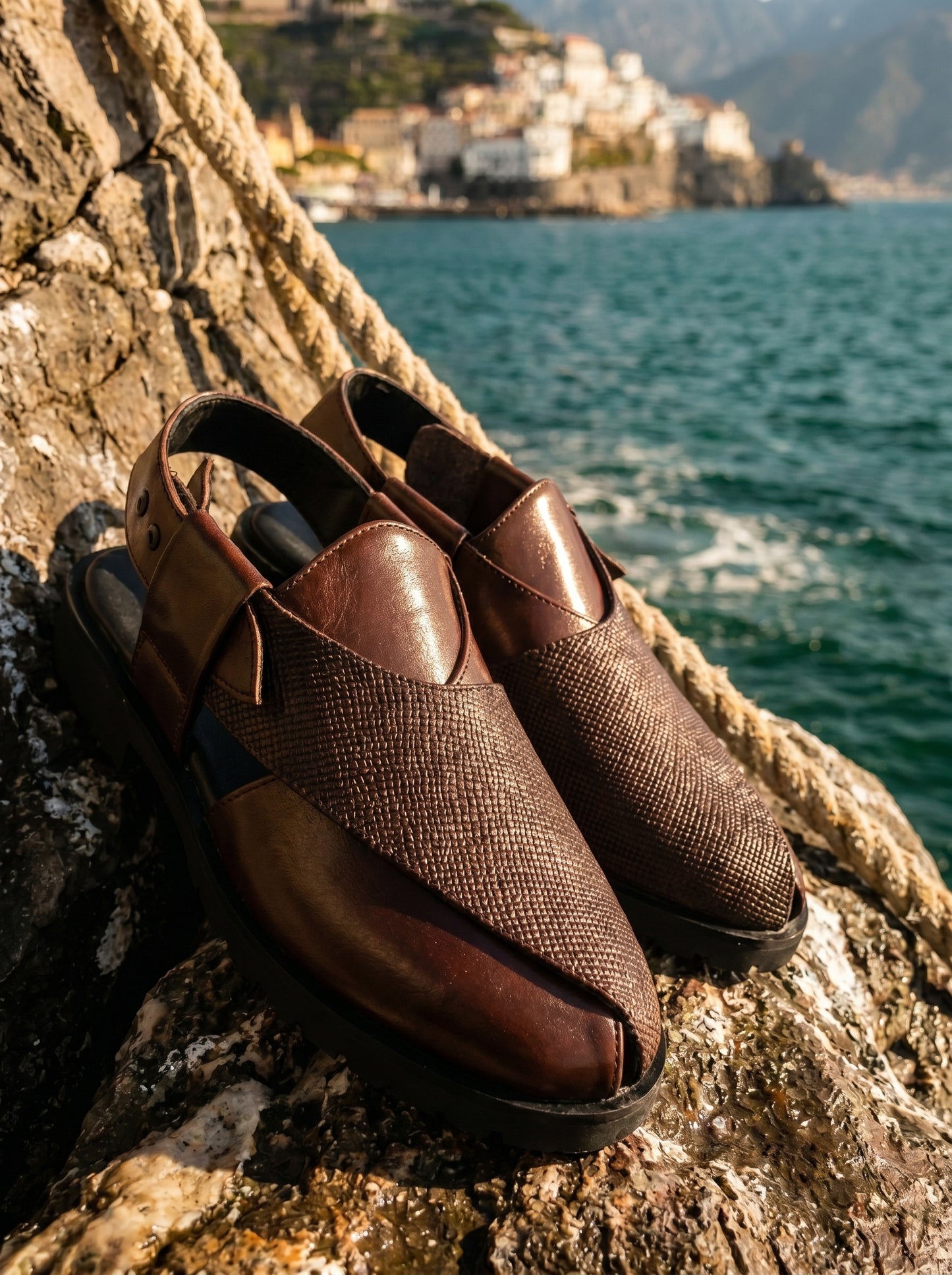 Rustic Ember Peshawari Chappal
