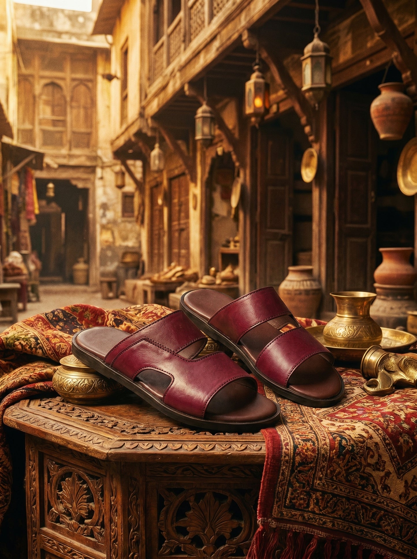 Rich Crimson chappal