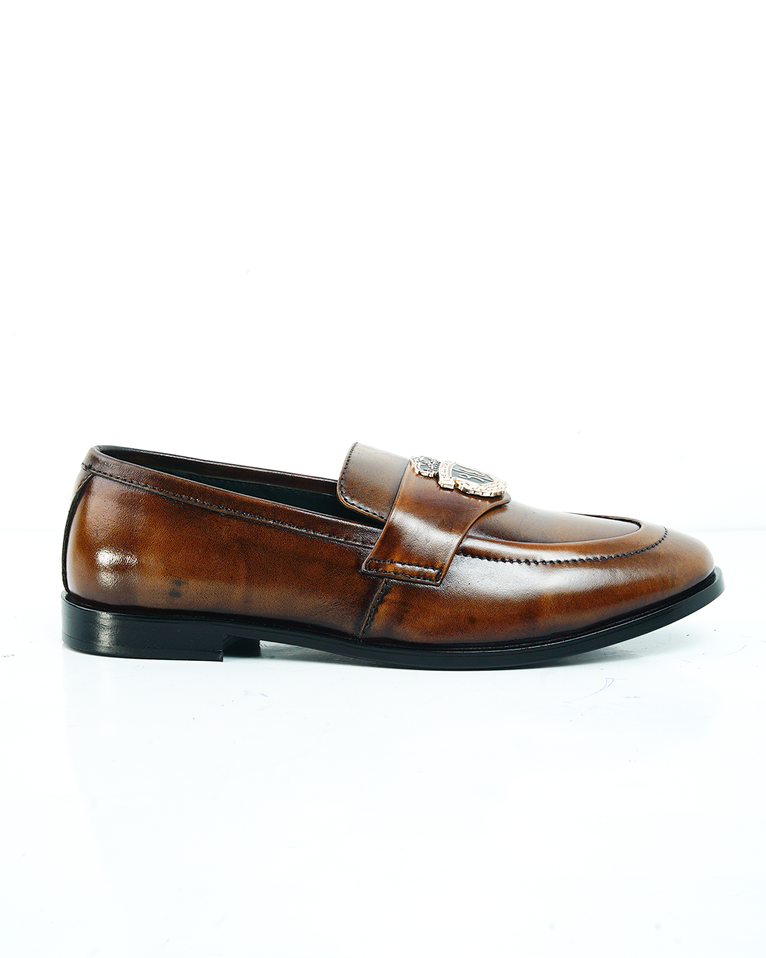 Prestige Buckle Leather Loafers