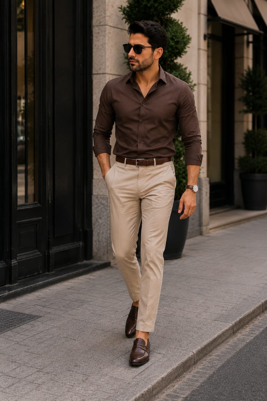 Classic Brown Leather Penny Loafers