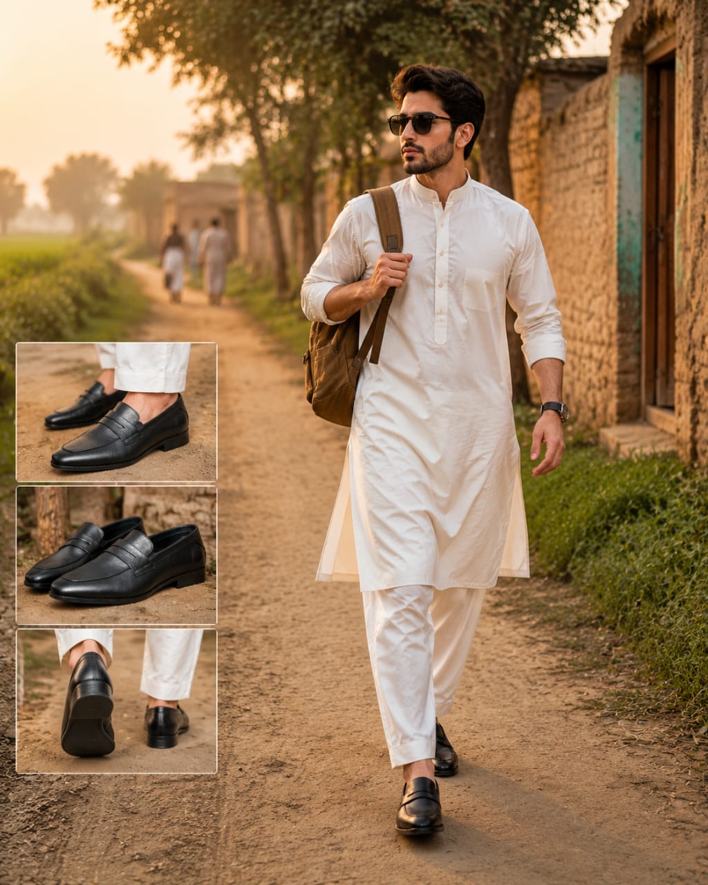 Classic Black Leather Penny Loafers