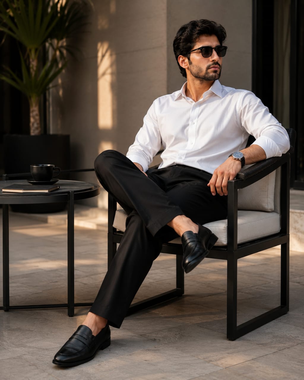 Classic Black Leather Penny Loafers