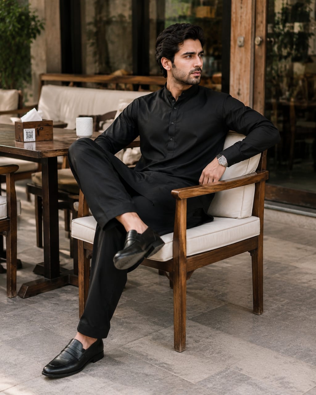 Classic Black Leather Penny Loafers